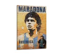 HURYWRTTH Maradona by Kusturica MovieCanvas Poster estetico da parete decorativo vintage su tela per soggiorno e camera da letto (50 x 75 cm) con cornice