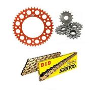 Husaberg TE125 2013-2014 Kit Catena DID VXGB E Pignone Arancione Renthal