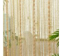 Husalsea Tenda per porta con perline, zanzariere per porte, tenda a fili senza grovigli per casa, hotel, negozio, tenda divisoria decorativa