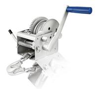 Husar Winch Argano Manuale da 2500 lbs | 1133 kg con Cavo in Acciaio da 10m, Realizzato in Acciaio Inossidabile,Freno a Cricchetto A Semplice Effetto- Verricello Manuale Per Barche,Rimorchi,Industria