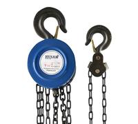Husar Winch Verricello a Catena da 1 T e 5 m con Gancio, Catena Completamente Zincata, Capacità di Carico 1000 kg (2200 lbs), Verricello Manuale, Catena da 5 Metri, Paranco a Catena