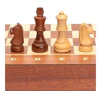 Husaria Set da Gioco di Scacchi in Legno per Torneo Professionale Staunton No. 4 con 2 Regine Extra, Re da 7.6 centimetri