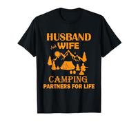 Husband And Wife Camping Partners for Life Camper Adventure Maglietta
