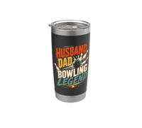Husband Dad Bowling Legend Funny Bowler Father Bicchiere termico in acciaio inox doppia parete