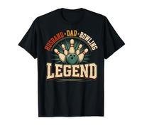 Husband Dad Bowling Legend Funny Bowler Father Maglietta