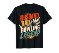 Husband Dad Bowling Legend Funny Bowler Father Maglietta