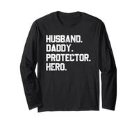 Husband Daddy Protector Hero Fathers Day for Dad Maglia a Manica