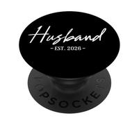 Husband Est 2026 Just Married Man's Wedding Couples Matching PopSockets PopGrip Adesivo