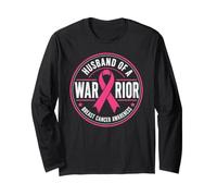 Husband of A Warrior Breast Cancer Awareness Maglia a Manica