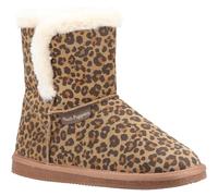 Hush Puppies Ashleigh Slipper Boots Leopardato Pelle Scamosciata Donna (FS8228)