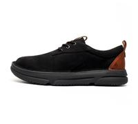 Hush Puppies Baylor Scarpe Uomo In Pelle Nera Casual Stringate Trainers Comfort