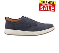 Hush Puppies Bowen Scarpe Casual Uomo In Pelle Blu Navy Con Lacci
