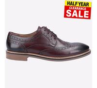 Hush Puppies Bryson Memory Foam Scarpe Eleganti Uomo Stringate Brogues Bordo