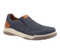 Hush Puppies Classic Slip On Shoe Per Uomini (Fletcher) In Navy/Tan, 6-12