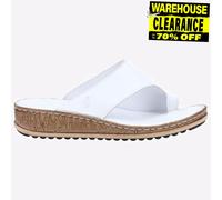 Hush Puppies Elissa Donna Pelle Estate Vestito Casual Moda Sandali Bianco