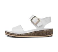 Hush Puppies Ellie Sandali Donna Casual In Pelle Con Fibbia Bianco