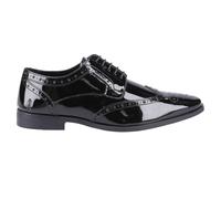 Hush Puppies Elliot Scarpe Brogue Uomo Vernice Ecopelle Nera Con Lacci