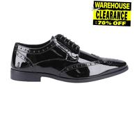 Hush Puppies Elliot Scarpe Brogue Uomo Vernice Ecopelle Nera Con Lacci