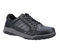 Hush Puppies Finley Memory Foam Scarpe Casual Uomo Nere Tomaia in Pelle/Tessuto