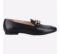 Hush Puppies Harper Chain Donna Classico Mocassino In Pelle Nero Slip On