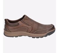 Hush Puppies Jasper Scarpe Slip On Uomo In Pelle Memory Foam Marrone