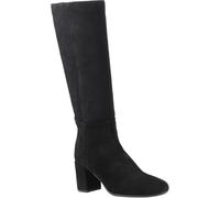 Hush Puppies Oprah Suede - Stivali alti da donna, con tacco nero, tacco alto, Nero , 40-41 EU