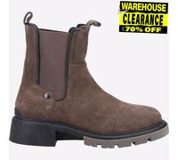 Hush Puppies Rita Donna Premium Moda Casual Camoscio Scarponcini Chelsea Grigio