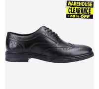 Hush Puppies Santiago Uomo Robuste Smart Formale Moda Memoria Schiuma Shoe Nero