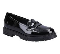 Hush Puppies Scarpa da ragazza Hazel Patent per uniforme scolastica senior, Nero , 9 UK