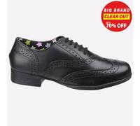 Hush Puppies Scarpe Scuola Junior Ragazzi In Pelle Lacci Nere