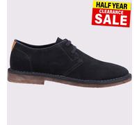 Hush Puppies Scout Memory Foam Scarpe Uomo In Suede Tela Lacci Blu Navy