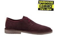 Hush Puppies Scout Uomo Scarpe Casual In Camoscio Con Memory Foam Bordeaux