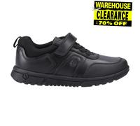 Hush Puppies Sutton Ragazzi Touch Chiusura pelle Scuola Scarpe Bts Nero