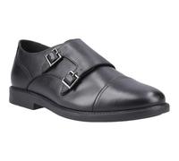 Hush Puppies Tim Monk Scarpe Nere per Ragazzi in Pelle - EUR 37