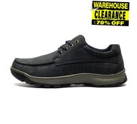 Hush Puppies Tucker Scarpe Mocassini In Pelle Memory Foam Con Lacci Navy