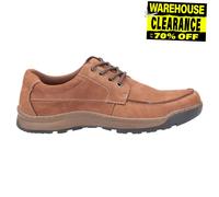 Hush Puppies Tucker Stringate In Pelle Mocassini Con Memory Foam Tan