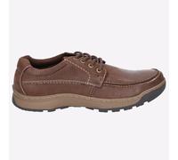 Hush Puppies Tucker Stringate Scarpe Mocassini In Pelle Con Memory Foam Marrone