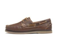Hush Puppies Wilson - Scarpa da Barca da Uomo, in Pelle, Marrone, 44-45 EU