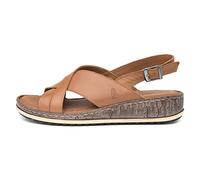 Hush Puppies Women's Elena Wedge Sandal, Brown Tan Tan, 41