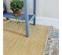 Hush - Tappeto in morbido cotone giallo senape, tessuto a mano con telaio e certificato GoodWeave, piccolo, 60 x 90 cm