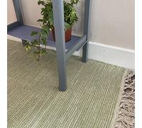 Hush - Tappeto in morbido cotone verde chiaro, tessuto a mano con telaio e certificato GoodWeave, piccolo, 60 x 90 cm