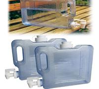 HUSHAX 2 Pezzi 3 Litri Scatola Con Rubinetto d'Acqua Fredda, Macchina Per l'Acqua Potabile Refrigerata, Contenitore d'Acqua Ultra-Sottile, Riutilizzabile, Adatto Per La Refrigerazione, Viaggi