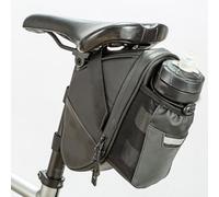 HUSHAX Borse per bici sotto il sedile, Borsa da Sella Bicicletta, Borsa da sella per bici da strada, Nero, bollitore ricaricabile, riflessione bianca, capacità 1,5 L
