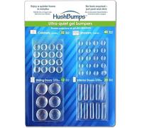 HushBumps HP104 - Paraurti in gel ultra silenzioso, confezione da 104 pezzi, contiene paraurti per armadi, porte, porte scorrevoli e cassetti. Basta staccare e incollare! 30 mm x 6 mm, rotondo 8 mm