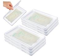 Hushee 12 contenitori trasparenti piatti per conservare il latte materno, per conservare il latte materno e congelatore, per l'organizzazione della borsa per l'allattamento al seno, 20 x 12 x 1,7 cm