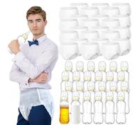 Hushee Set di 24 biberon per baby shower, include 6 bottiglie di plastica e pannolini per giochi di rivelazione di genere, decorazioni per giochi di cambio pannolino, giochi di gara (bianco
