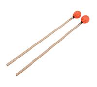 HUSHUI 1 paio di mazzuole per marimba con testa in filato medio duro con manico in acero, per percussioni MQ-06 (arancione)