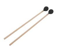 HUSHUI 1 paio di mazzuole per marimba con testa in filato medio duro con manico in acero, per percussioni MQ-06 (nero)