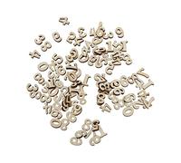 HUSHUI 100 Numeri in Legno, Robusti, Durevoli, Sicuri, Senza Sbavature, Numeri di Orologio in Legno con Angoli Dritti, per Decorazioni Fai da Te, Matrimoni, Feste, Decorazioni per la