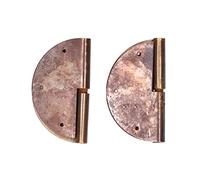 HUSHUI 2Set Cerniere Rotonde in Ottone, Accessorio Hardware per Cerniera Antica con Giunto a Doppio Perno per Mobili, con Viti Facili da Installare, 6x6 Cm